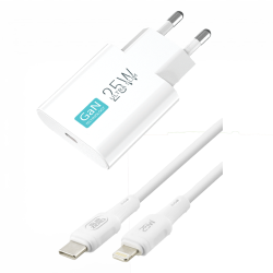 Subzero GAN25 25w Ultra Slim PD Başlık ve Type-c To lightning Kablo