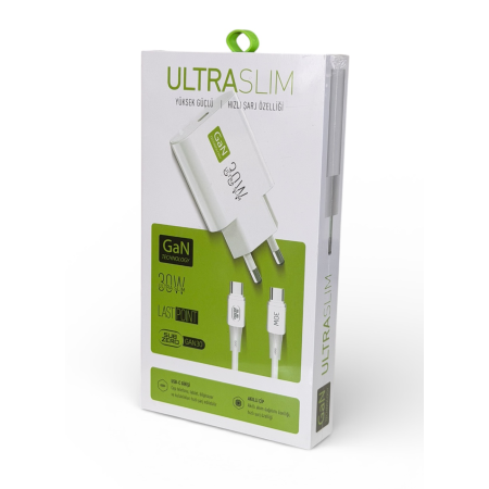 Subzero GAN30 30w Ultra Slim PD Başlık ve Type-c To Type-c Kablo