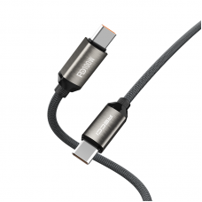 Recci RS45CC Type-C to Type-C PD 100W Örgü  Data ve Şarj Kablosu 1M