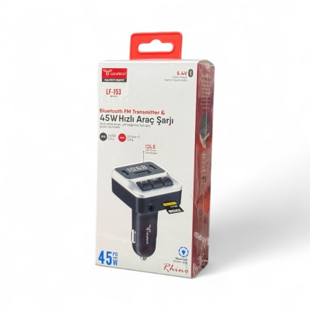 Lucatech LF-153 Fm Transmitter ve 45w PD Araç Şarjı