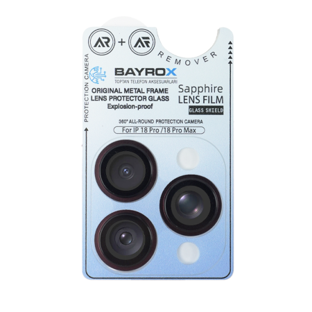 BAYROX iPhone 18 Pro Safir PVD Kamera Lens Koruyucu – Toptan