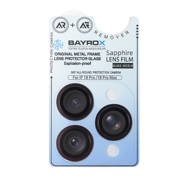 BAYROX iPhone 18 Pro Max Safir PVD Kamera Lens Koruyucu