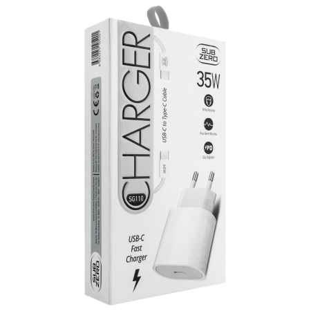 SUBZERO SG110 35W PD Type-C Hızlı Şarj Seti – 60W Type-C Kablolu