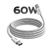 SİMEX SPK-19 2 Metre 60W Type-C to Type-C Hasır Örgülü Hızlı Şarj Kablosu