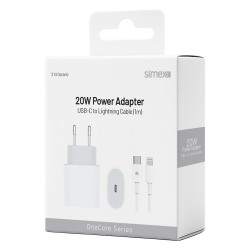 Simex 20w PD Şarj Cihazı ve Lightning Kablo Şarj Seti
