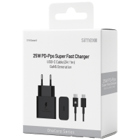 Simex 25w PD Şarj Cihazı ve Type-C Kablo Şarj Seti I Siyah
