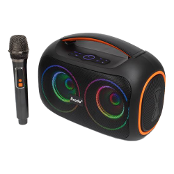 BRODU Boombox 50W BTS-2439 RGB Speaker I Kablosuz Mikrofonlu