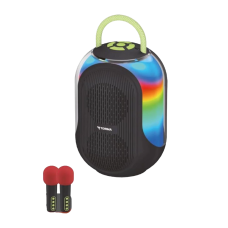 D52 Kablosuz Çift Mikrofonlu Speaker Siyah