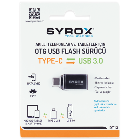 Syrox Syx-DT13 Type-c Usb-Usb 2.0 OTG Dönüştürücü
