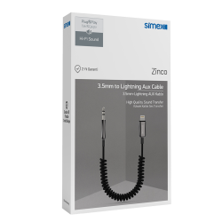 SİMEX Zinco Lightning to 3.5mm AUX Kablo