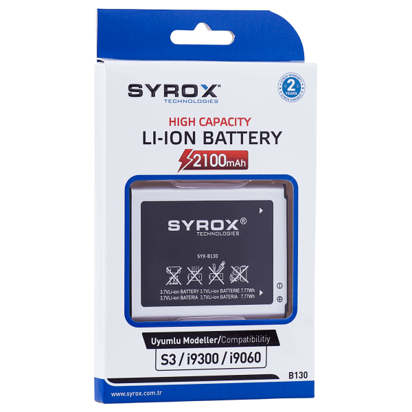 Syrox Syx-B130 Samsung S3 Batarya Syrox Syx-B130 Samsung S3 Batarya