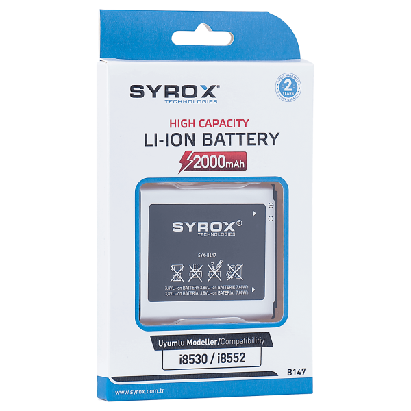 Syrox Syx-B147 Samsung İ8530 / 8552 Batarya Syrox Syx-B147 Samsung İ8530 / 8552 Batarya