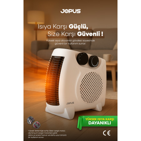 JOPUS Elektrikli Fanlı Isıtıcı 2000w 3 Kademeli