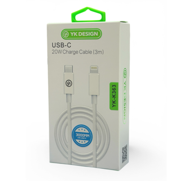 YK I K361 20W Type-c To Lightning Kablo 3 METRE