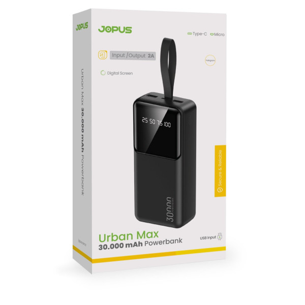 Jopus Urban Max 30.000 Mah Powerbank 3.0 Jopus Urban Max 30.000 Mah Powerbank 3.0