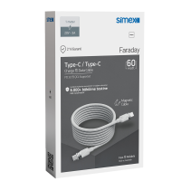 SİMEX 60W Mıknatıslı Type-C to Type-C Hasır Örgülü Hızlı Şarj Kablo